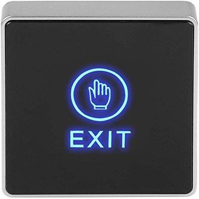 Fielect Touch Sensor Door Exit Release Button NO/NC/COM Switch with LED Indicator for Access Control 86mmx86mm Panel White 12V 3A