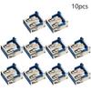 Fielect 10Pcs PCB USB Connector USB 3.0 Type A Female Jack 9 Pin Back Insert Patch No-Edge view 4