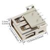 Fielect 20Pcs PCB USB Connector Type A Female Jack 4 Pin No-Edge Straight Edge view 2