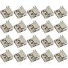 Fielect 20Pcs PCB USB Connector Type A Female Jack 4 Pin No-Edge Straight Edge view 3