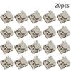 Fielect 20Pcs PCB USB Connector Type A Female Jack 4 Pin No-Edge Straight Edge view 4