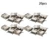 Fielect PCB USB Connector Type A Female Jack 4 Pin 180 Degree Vertical Straight Insert 13.7mm Bend Foot Straight Insert 20Pcs view 2
