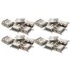 Fielect PCB USB Connector Type A Female Jack 4 Pin 180 Degree Vertical Straight Insert 13.7mm Bend Foot Straight Insert 20Pcs view 3