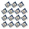 Fielect 15Pcs PCB USB Connector USB 3.0 Type A Female Jack 9 Pin Back Insert Patch No-Edge view 3