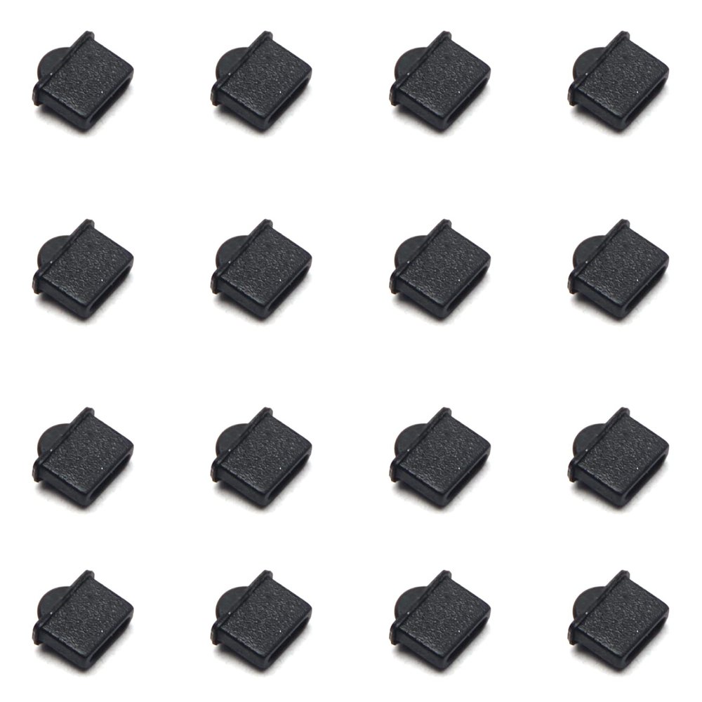 Fielect 5Pcs Silicone Micro HDMI Anti Dust Cover Plugs Protector Stopper Cap Black for Female Port Black for TV, Computer