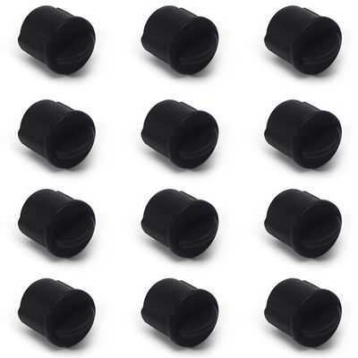 Fielect 20pcs Anti-Dust Stopper BNC-A Silicone Cap Port Cover Anti Dust Protector Black