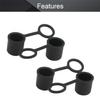 Fielect 10pcs Anti-Dust Stopper BNC-B Silicone Cap Port Cover Anti Dust Protector Black view 3