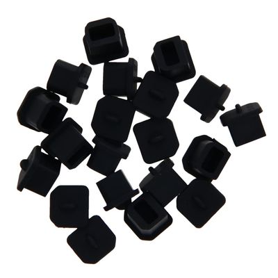 Fielect 10Pcs Silicone USB Anti Dust Cover Plug Protector USB Cap Port Cover for USB-B Black