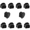 Fielect 10Pcs RJ11 Silicone Anti Dust Cover Plug Stopper RJ11 Protector Telephone Modular Port RJ11 Anti Dust Cap Cover Black view 1