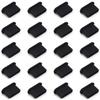 Fielect 20Pcs USB Type-C Anti Dust Plug Cover Cap Protector Silicone USB Type-C Port Cap Cover, Black view 1