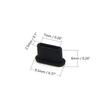 Fielect 20Pcs USB Type-C Anti Dust Plug Cover Cap Protector Silicone USB Type-C Port Cap Cover, Black view 2