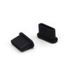 Fielect 20Pcs USB Type-C Anti Dust Plug Cover Cap Protector Silicone USB Type-C Port Cap Cover, Black view 3