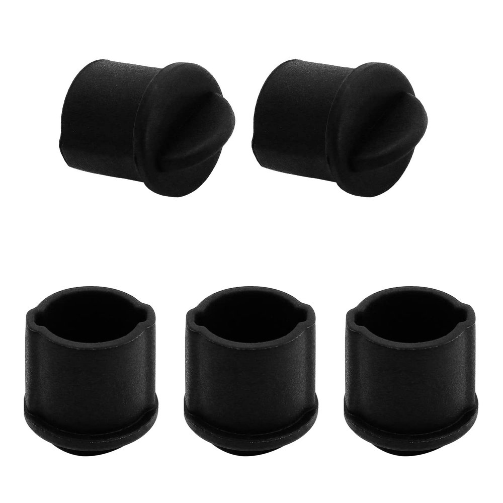 Fielect 5pcs Anti-Dust Stopper BNC-A Silicone Cap Port Cover Anti Dust Protector Black
