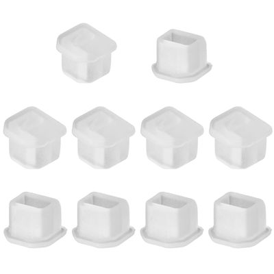 Fielect 20Pcs Silicone USB Anti Dust Cover Plug Protector USB Cap Port Cover for USB-B Transparent