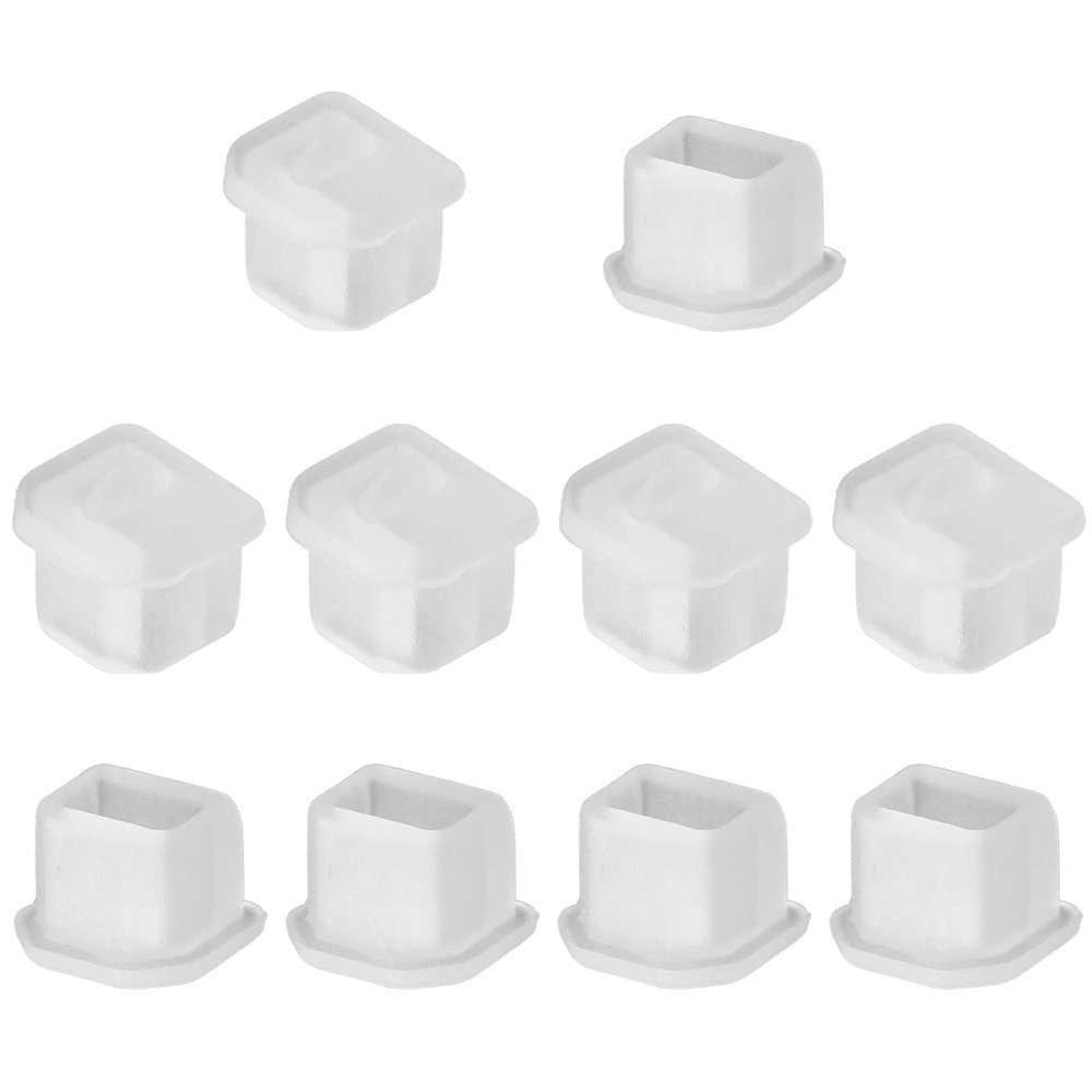 Fielect 20Pcs Silicone USB Anti Dust Cover Plug Protector USB Cap Port Cover for USB-B Transparent
