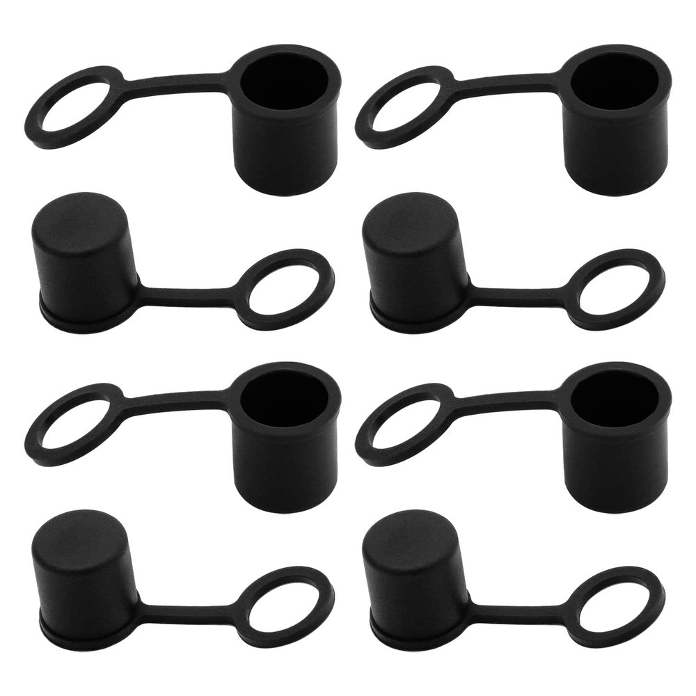 Fielect 20pcs Anti-Dust Stopper BNC-B Silicone Cap Port Cover Anti Dust Protector Black