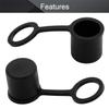 Fielect 20pcs Anti-Dust Stopper BNC-B Silicone Cap Port Cover Anti Dust Protector Black view 3