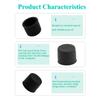 Fielect 10Pcs Silicone RCA Anti Dust Cover Plugs RCA Port Cap Stopper Cover RCA Cap Black view 3