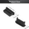 Fielect 5Pcs Silicone Mini-HDMI Anti Dust Cover Plugs Silicone Protector Stopper Cap Black for Female Port Black for TV, Computer, 11.5 x 5.5 x 4mm view 2