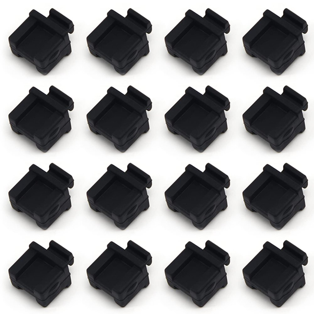 Fielect 10pcs Anti-Dust Stopper SFP-B Silicone Cap Port Cover Anti Dust Protector Black