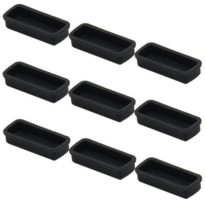 Fielect 10pcs DVI Video Silicone Port Anti Dust Protectors Cap Cover Black