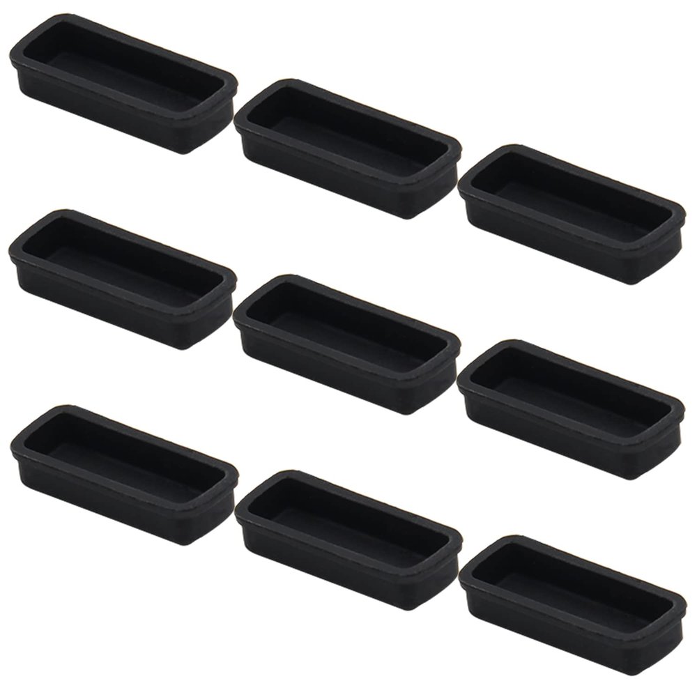 Fielect 10pcs DVI Video Silicone Port Anti Dust Protectors Cap Cover Black