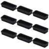 Fielect 10pcs DVI Video Silicone Port Anti Dust Protectors Cap Cover Black view 1