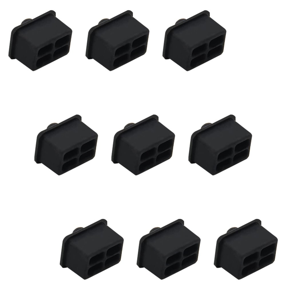 Fielect 10pcs Anti-Dust Stopper SFP-A Silicone Cap Port Cover Anti Dust Protector Black