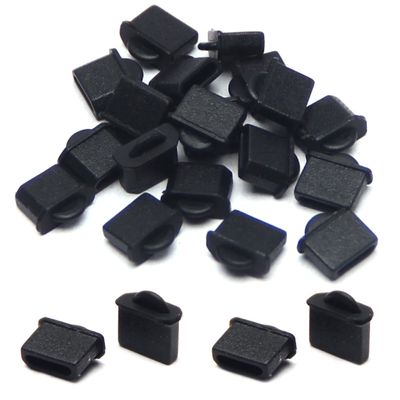 Fielect 10Pcs Micro HDMI Anti Dust Cover Plugs Silicone Protector Stopper Cap Black for Female Port Black for TV, Computer