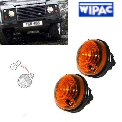 Miami British FRONT INDICATOR AMBER LIGHT LAMP ASSY x2 DEFENDER LR048188 PR2/WIP4C