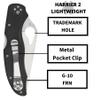 Byrd by Spyderco Harrier 2 Lightweight Folding Pocket Knife with 3.3" 8Cr13MoV Steel Blade and FRN Handle - EDC Knife for Men and Women, Perfect for Hunting, Tactical - CombinationEdge - BY01PSBK2 view 4