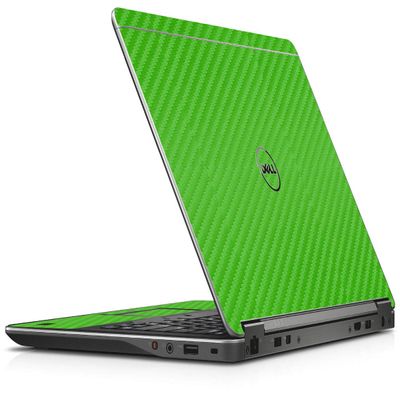 LidStyles Vinyl Protection Skin Kit Decal Sticker Compatible with Dell Latitude E7250 (Green Carbon Fiber)