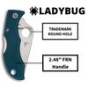 Spyderco Ladybug 3 Folding Pocket Knife with 1.9" K390 Steel Blade and FRN Handle - EDC Knife for Men and Women, Perfect for Hunting, Tactical, Camping, Survival, Hiking - PlainEdge - LFP3K390 view 4