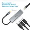 4-in-1 USB Type-C Akasa Hub with Ethernet | 3 USB Type-A | 5Gbps | RJ45 | 10/100/1000/Mbps | Aluminum Alloy | Gray Space | Compatible with MacBook, Dell, Lenovo and More | AK-CBCA20-18BK view 3