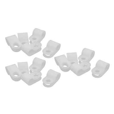 New Lon0167 15Pcs Featured Nylon R-Type Cable reliable efficacy Clamp 1/4" for Wire Hose Tube(id:6ba 62 17 62a)