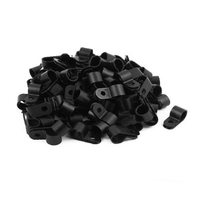 New Lon0167 100Pcs Nylon Featured R Type CC-3 reliable efficacy 1/2" Cable Cord Wire Clamp Clip Fastener Black(id:6f5 a9 13 1f6)