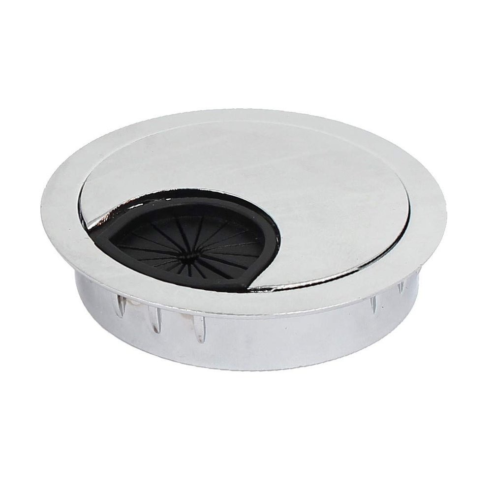 New Lon0167 50mm Dia Featured Round Shape Wire reliable efficacy Organizer Cable Hole Cover for Computer Desktop Table(id:cc1 f3 6e 7cc)