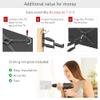 Barkan 21'' Long TV Wall Mount, 13-65 inch Full Motion Articulating - 4 Movement Premium Flat/Curved Screen Bracket, Holds up to 80lbs, Extremely Extendable, Fits LED OLED LCD view 4