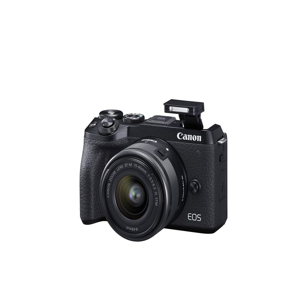 Canon EOS M6 Mark II (Black)+Ef-M 15-45mm F/3.5-6.3 is STM + Evf Kit (Renewed)