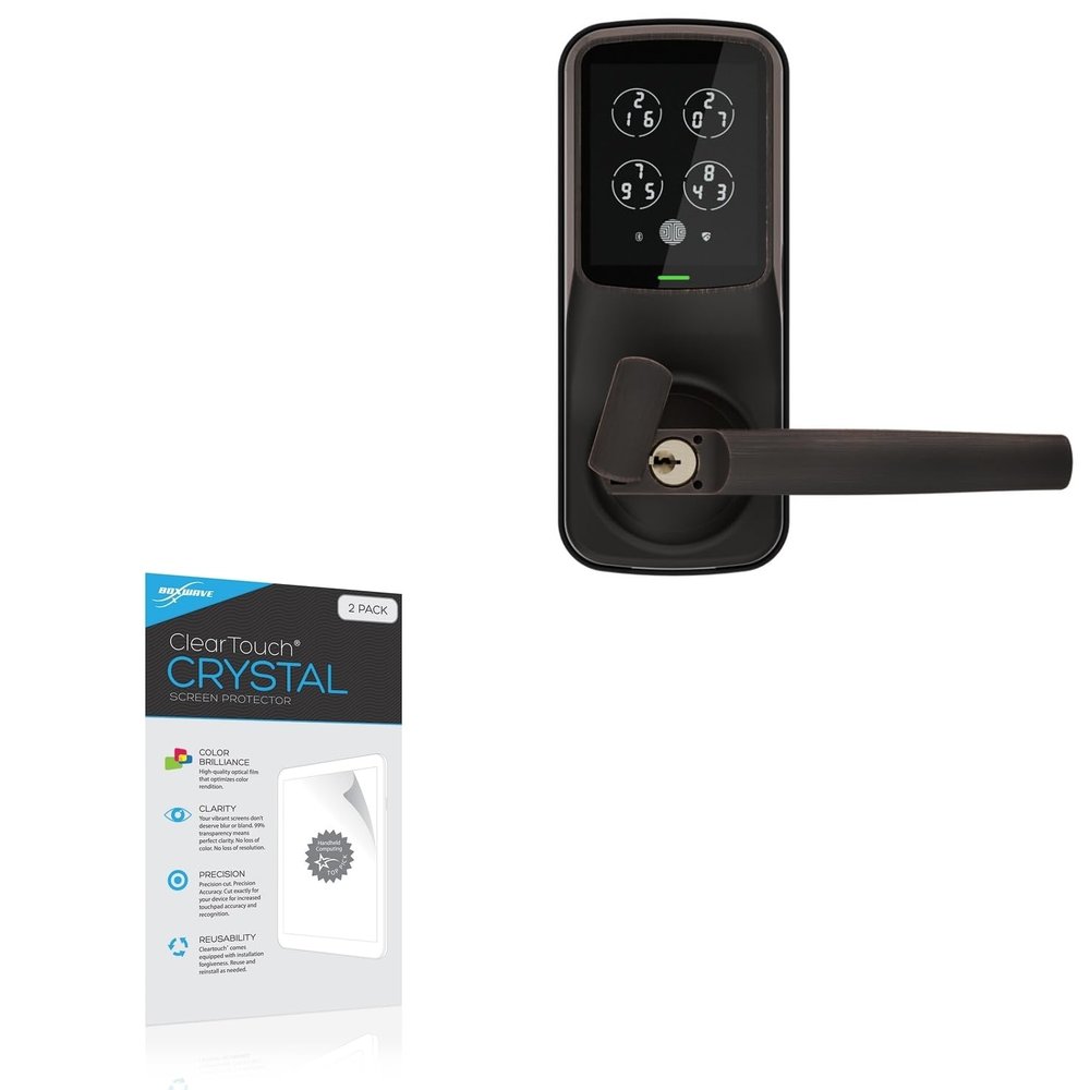 BoxWave Screen Protector Compatible with Lockly Secure Plus Touchscreen Latch - ClearTouch Crystal (2-Pack), HD Film Skin - Shields from Scratches