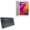 BoxWave Keyboard Compatible with Dragon Touch K10 Tablet - SlimKeys Bluetooth Keyboard, Portable Thin with Chiclet-Style Keys - Jet Black