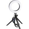 Vidpro RL-6 6" Inch LED Ring Light Kit with Mini Tripod and Ball Head. USB Powered for Portraits, Makeup, Modelling, Vloggers, Macro Photos and YouTube. Variable Color Temperature 2800K 4500K 6500K view 1