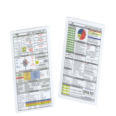 Crystal Pilot VFR-IFR Placard (Large)