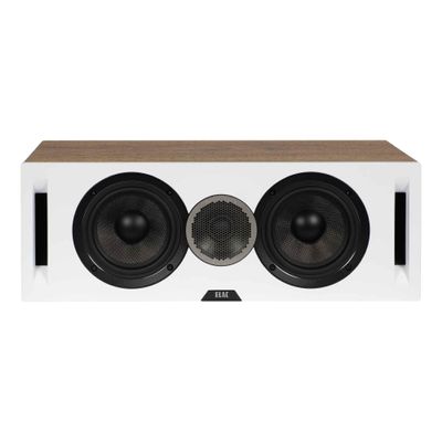 ELAC Debut Reference C5.2 Center Channel Speaker - White Baffle, Oak Cabinet