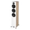ELAC Debut Reference Floor Standing Speaker, Walnut or Oak Single Tower Speaker for Home Theater, White Baffle with Oak Sides view 1