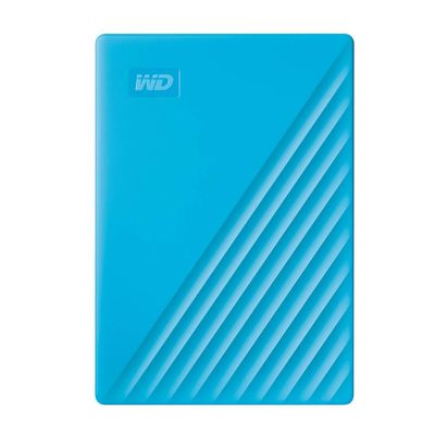 WD 1TB My Passport, Portable External Hard Drive, Blue, backup software with defense against ransomware, and password protection, USB 3.1/USB 3.0 compatible - WDBYVG0010BBL-WESN
