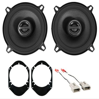 Alpine Pair S-S50 170 Watt 5.25" 5 1/4" Coaxial 2-Way Speaker Bundle with METRA 72-5512 Wire Harness & METRA 82-5600 5.25" to 6 x 8 Speaker Brackets Compatible with 2004 Ford F-150 Heritage (3 Item)