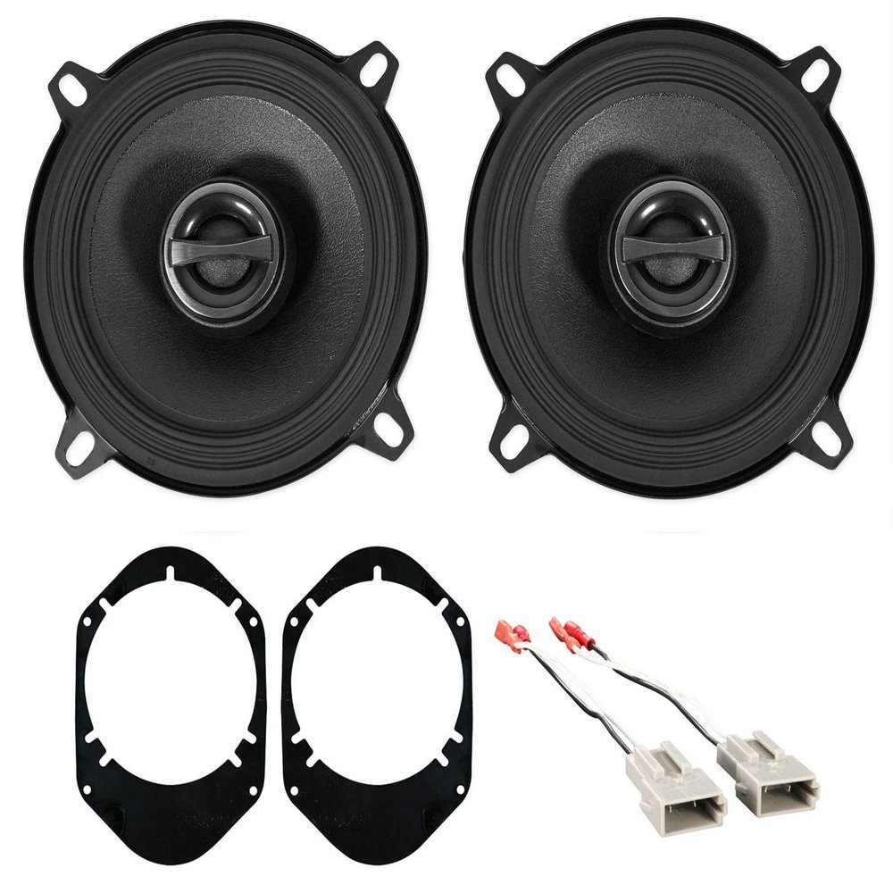 Alpine Pair S-S50 170 Watt 5.25" 5 1/4" Coaxial 2-Way Speaker Bundle with METRA 72-5512 Wire Harness & METRA 82-5600 5.25" to 6 x 8 Speaker Brackets Compatible with 2004 Ford F-150 Heritage (3 Item)