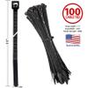 Bar Lok 11 Zip Ties  100 Pieces, Black  Made in America  Weather, UV & Impact Resistant Plastic Cable Ties for Binding Bundling & Organizing Wire Cable & More  Indoor & Outdoor (11", 100ct) view 2