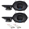 Alpine Pair S-S57 230 Watt 5x7 or 6x8 Coaxial 2-Way Car Audio Speakers Bundle with METRA 72-5512 Speaker Wire Harness Connector Compatible with 1987-Up Ford (2 Item) view 1